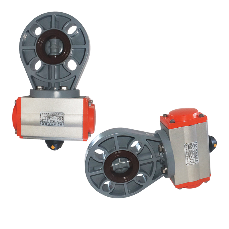 CPVC Industrial water GB ASTM GREY PVC-C PIPE AND FITTING Pneumatic Actuator Butterfly Valve 5