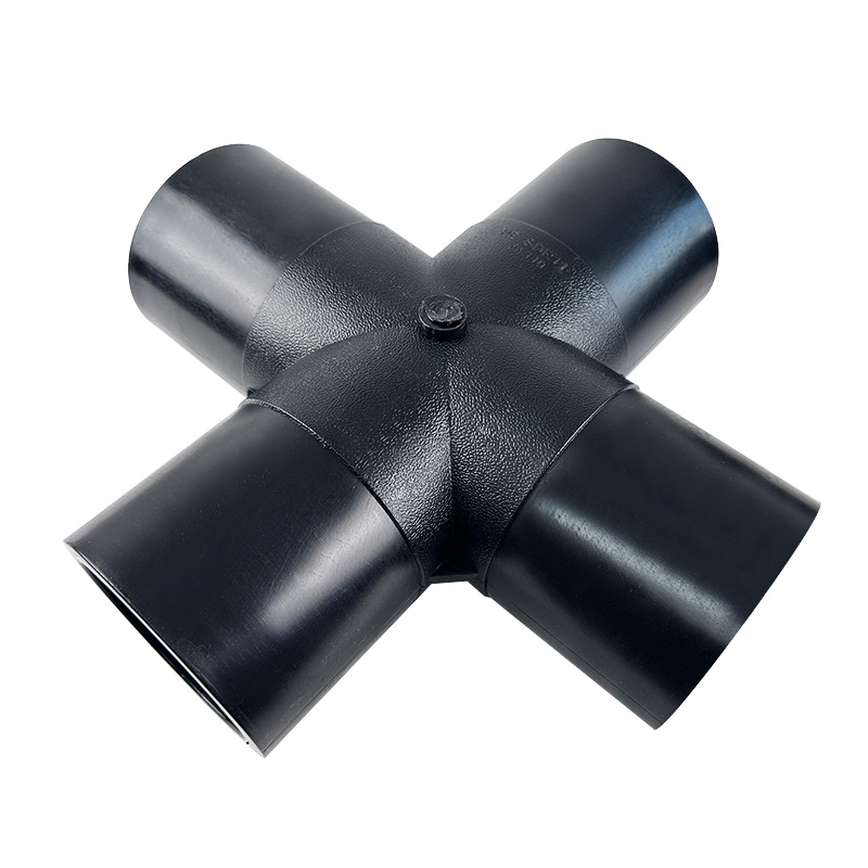 HDPE Water Plumbing System ISO DIN BS-EN ASTM GB black Straight Cross 4