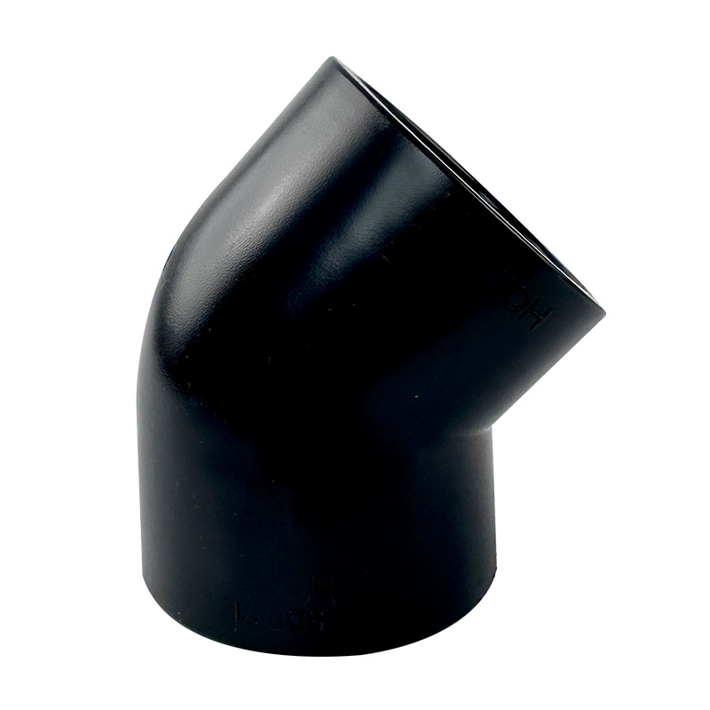 HDPE Water Plumbing System ISO DIN BS EN ASTM GB black 45 Elbow