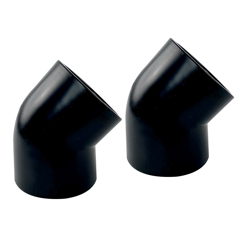 HDPE Water Plumbing System ISO DIN BS EN ASTM GB black 45 Elbow 2