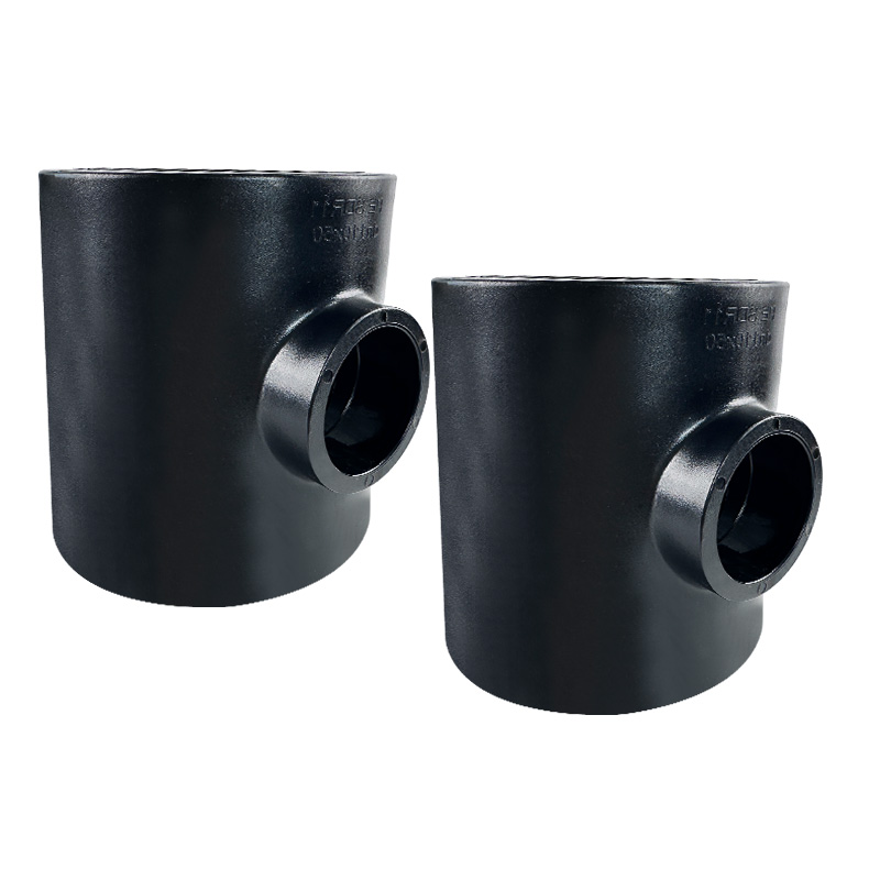 HDPE Water Plumbing System ISO DIN BS EN ASTM GB black 90 Reducing Tee 3