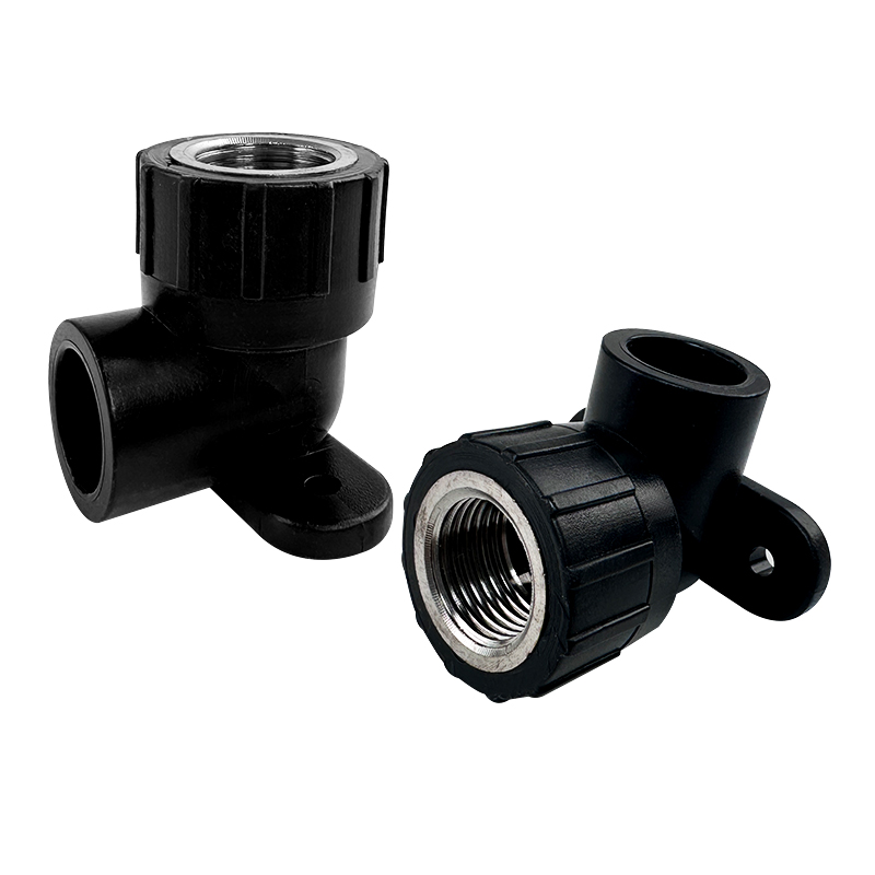 HDPE Water Plumbing System ISO DIN BS EN ASTM GB black Female Thread Elbow With Seat  72