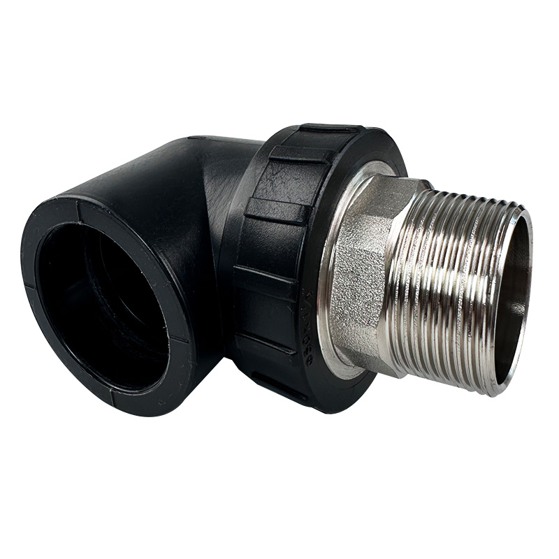 HDPE Water Plumbing System ISO DIN BS EN ASTM GB black Male Elbow (Copper Thread)II 5