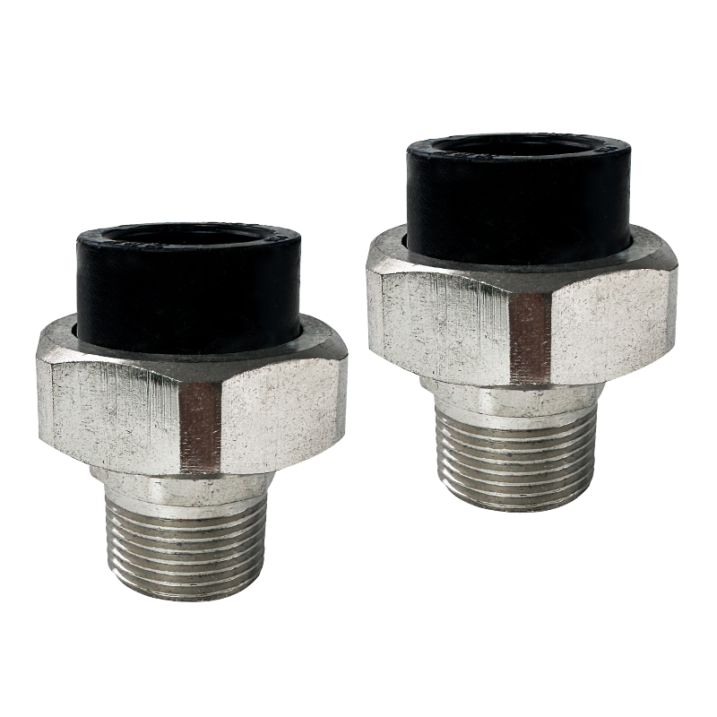 HDPE Water Plumbing System ISO DIN BS EN ASTM GB black Male Thread Union 7