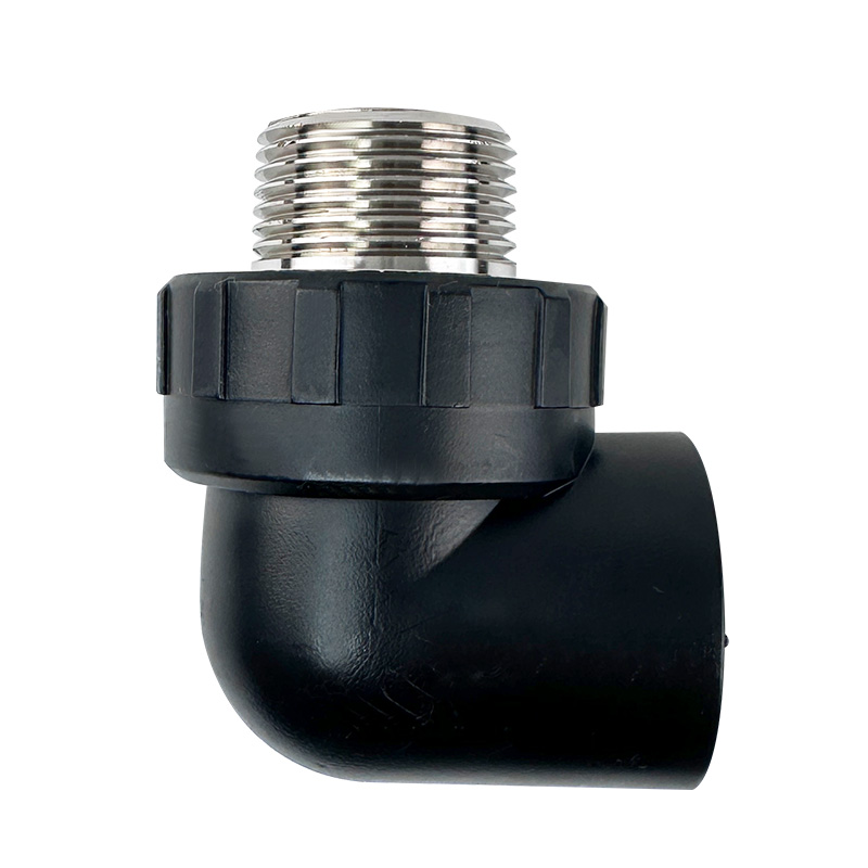 HDPE Water Plumbing System ISO  DIN BS EN ASTM GB black Male Elbow (Copper Thread)I 3