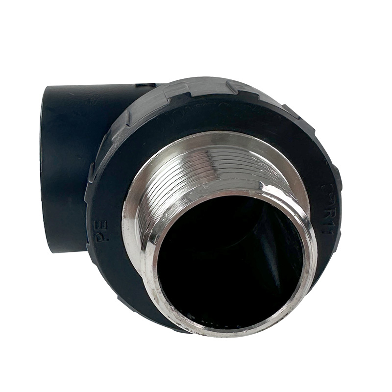 HDPE Water Plumbing System ISO  DIN BS EN ASTM GB black Male Elbow (Copper Thread)I 6
