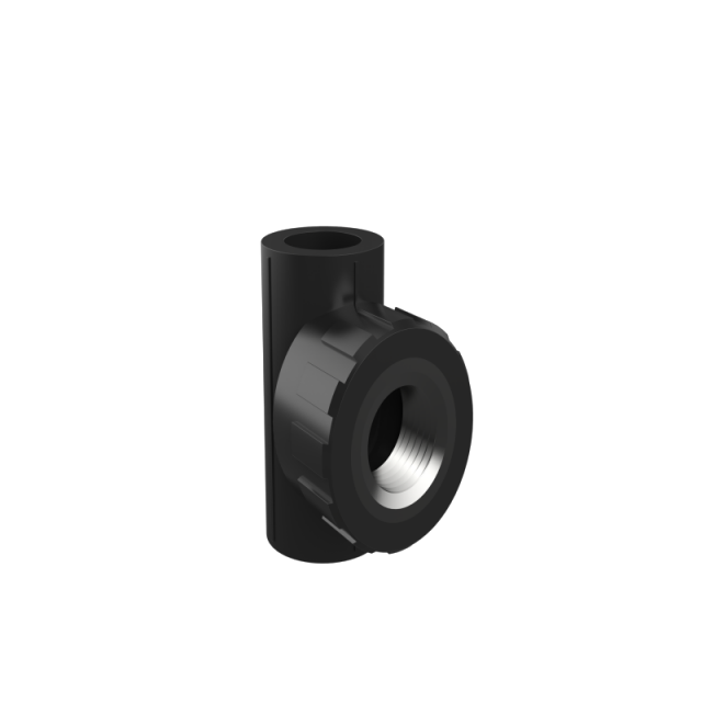 HDPE Water Plumbing and fitting System ISO DIN BS-EN ASTM GB black hdpe female tee copper thread
