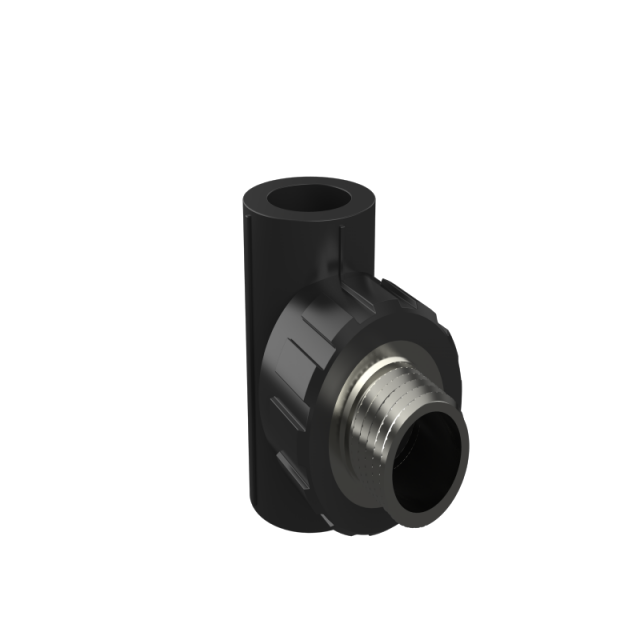 HDPE Water Plumbing and fitting System ISO DIN BS-EN ASTM GB black hdpe male tee copper thread