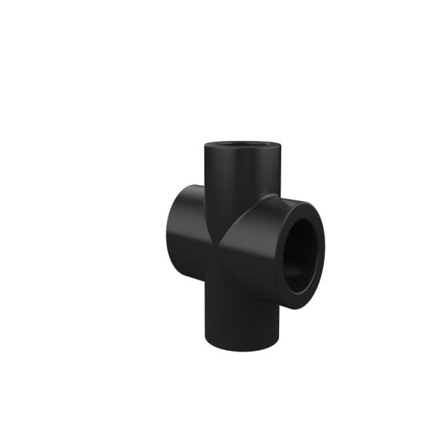 HDPE Water Plumbing and fitting System ISO DIN BS-EN ASTM GB black hdpe straight cross