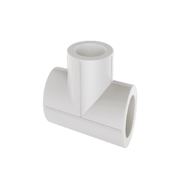 PPR Conventional Domestic Water pipe and fitting white gb iso 90° Equal TEE