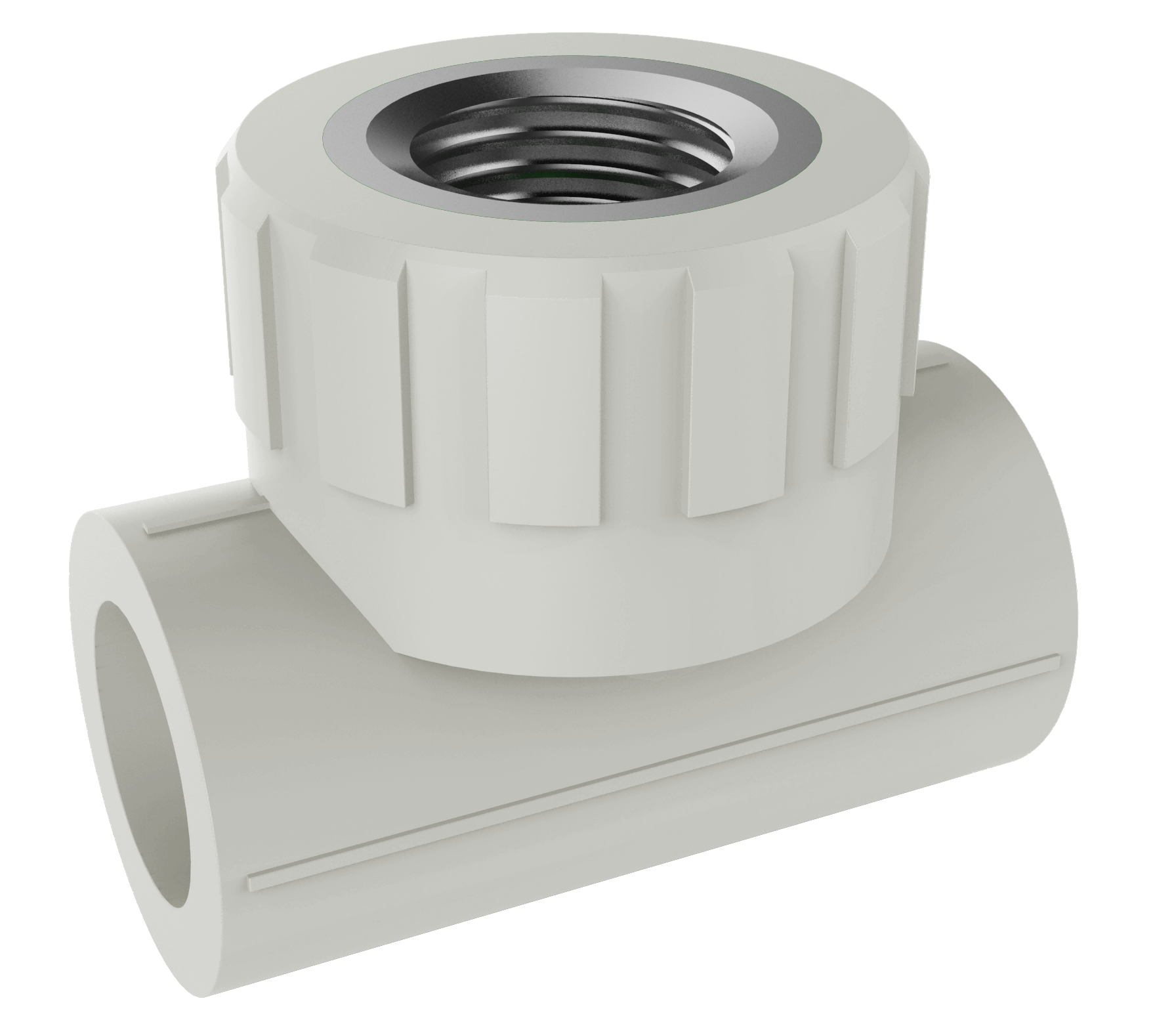 PPR Conventional Domestic Water pipe and fitting white gb iso female tee copper thread(1)