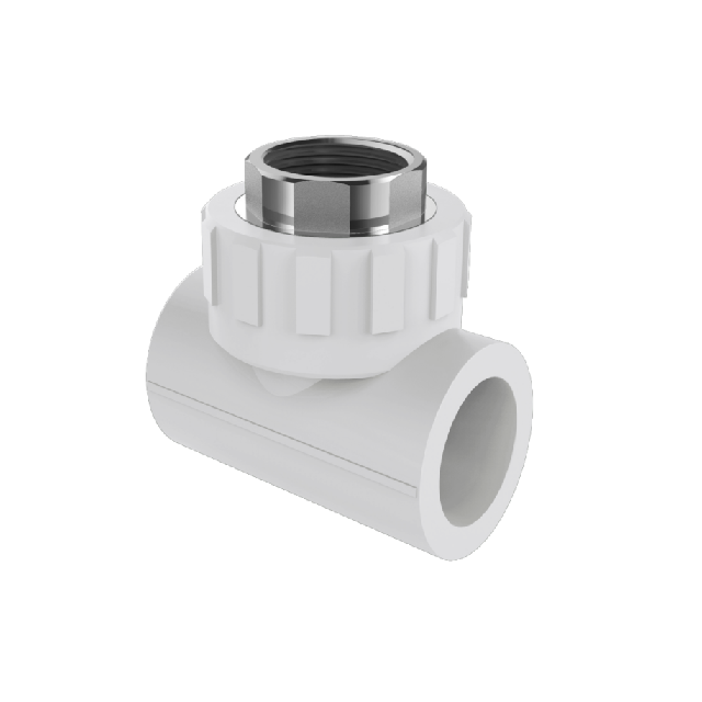PPR Conventional Domestic Water pipe and fitting white gb iso female tee copper thread 1