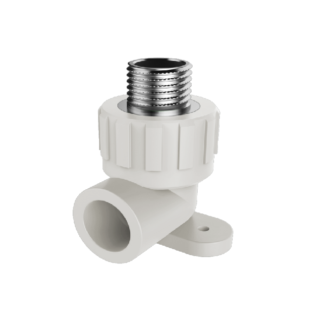 PPR Conventional Domestic Water pipe and fitting white gb iso male thread elbow with seat