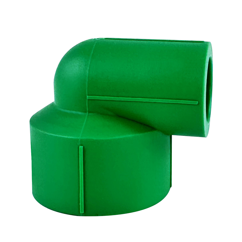 PPR WATER PIPE AND FITTING ISO DIN GB ASTM GREEN WHITE PPR 90° REDUCING ELBOW 1-1