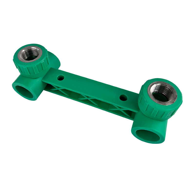 PPR WATER PIPE AND FITTING ISO DIN GB ASTM GREEN WHITE PPR DOUBLE FEMALE THREAD TEE WITH SEAT 2
