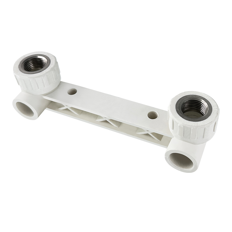 PPR WATER PIPE AND FITTING ISO DIN GB ASTM GREEN WHITE PPR DOUBLE FEMALE THREAD TEE WITH SEAT 6654