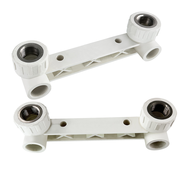 PPR WATER PIPE AND FITTING ISO DIN GB ASTM GREEN WHITE PPR DOUBLE FEMALE THREAD TEE WITH SEAT 8888