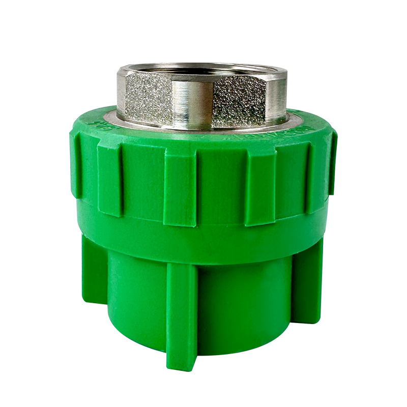 PPR WATER PIPE AND FITTING ISO DIN GB ASTM GREEN WHITE PPR FEMALE COUPLING COPPER THREAD