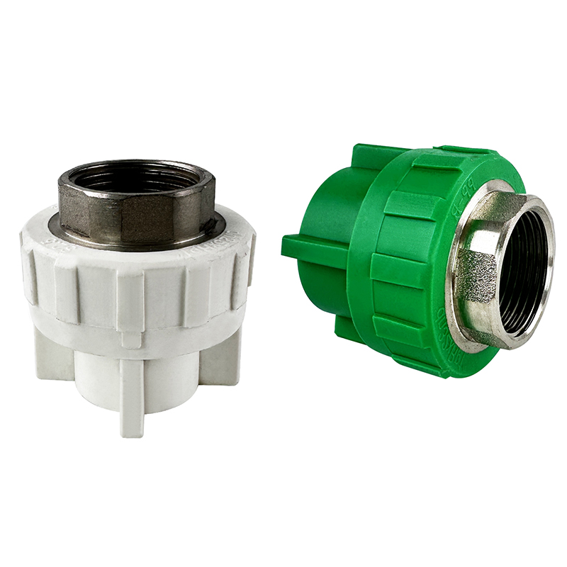 PPR WATER PIPE AND FITTING ISO DIN GB ASTM GREEN WHITE PPR FEMALE COUPLING COPPER THREAD 324