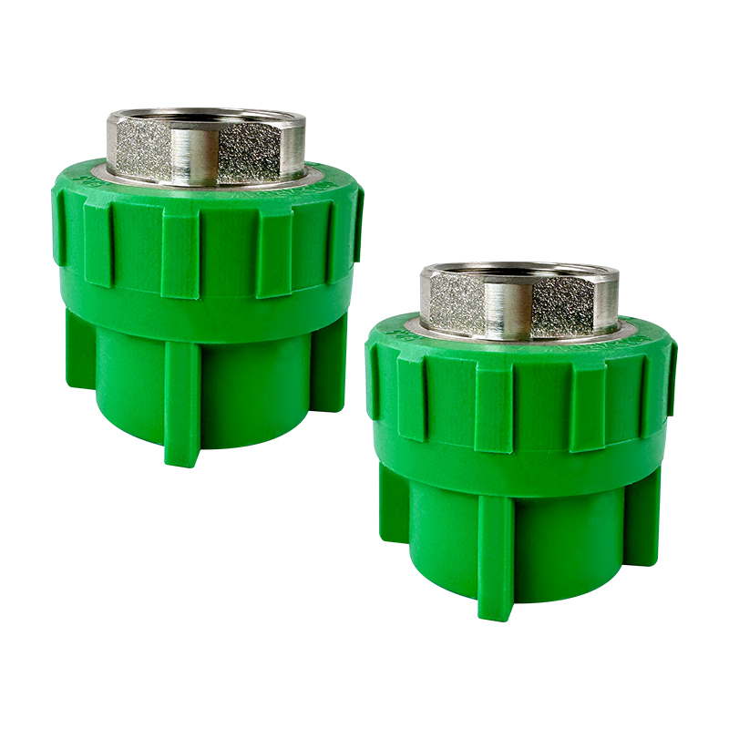 PPR WATER PIPE AND FITTING ISO DIN GB ASTM GREEN WHITE PPR FEMALE COUPLING COPPER THREAD 4