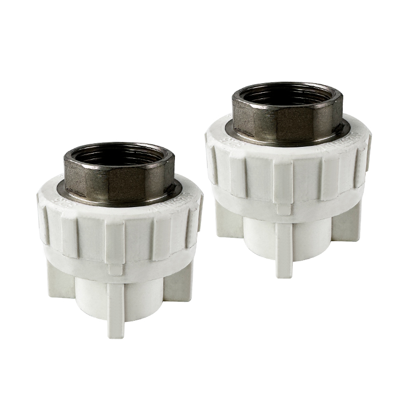 PPR WATER PIPE AND FITTING ISO DIN GB ASTM GREEN WHITE PPR FEMALE COUPLING COPPER THREAD 555