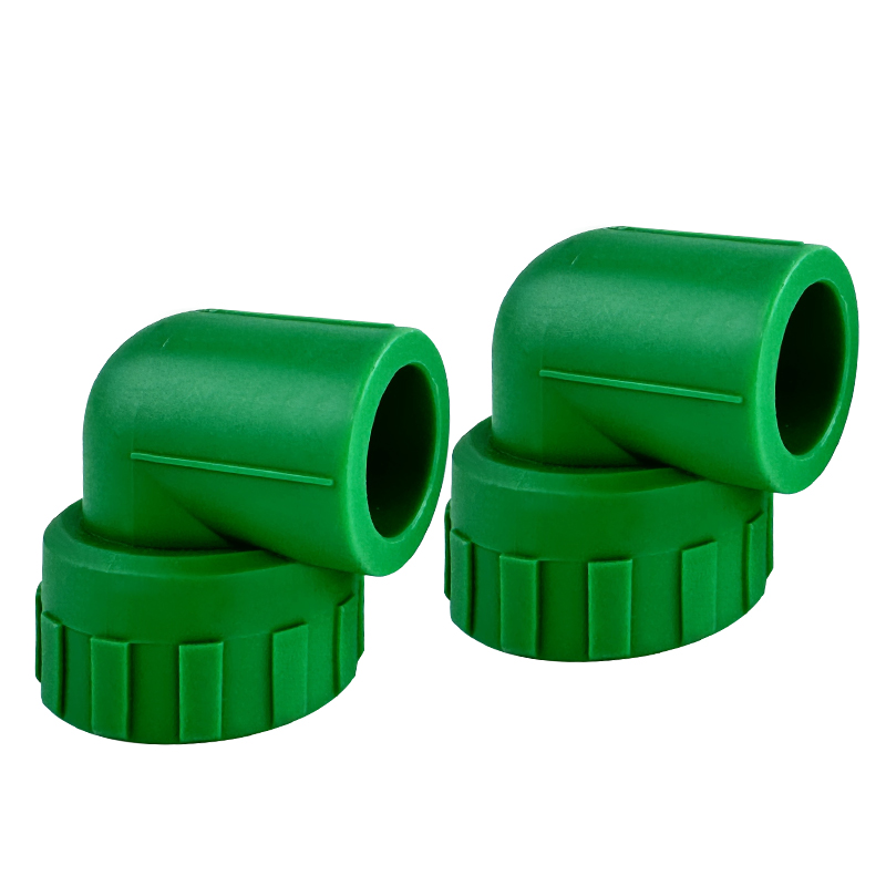 PPR WATER PIPE AND FITTING ISO DIN GB ASTM GREEN WHITE PPR FEMALE ELBOW COPPER THREAD 2