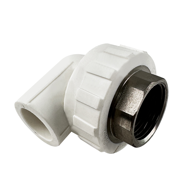 PPR WATER PIPE AND FITTING ISO DIN GB ASTM GREEN WHITE PPR FEMALE ELBOW COPPER THREAD 3424