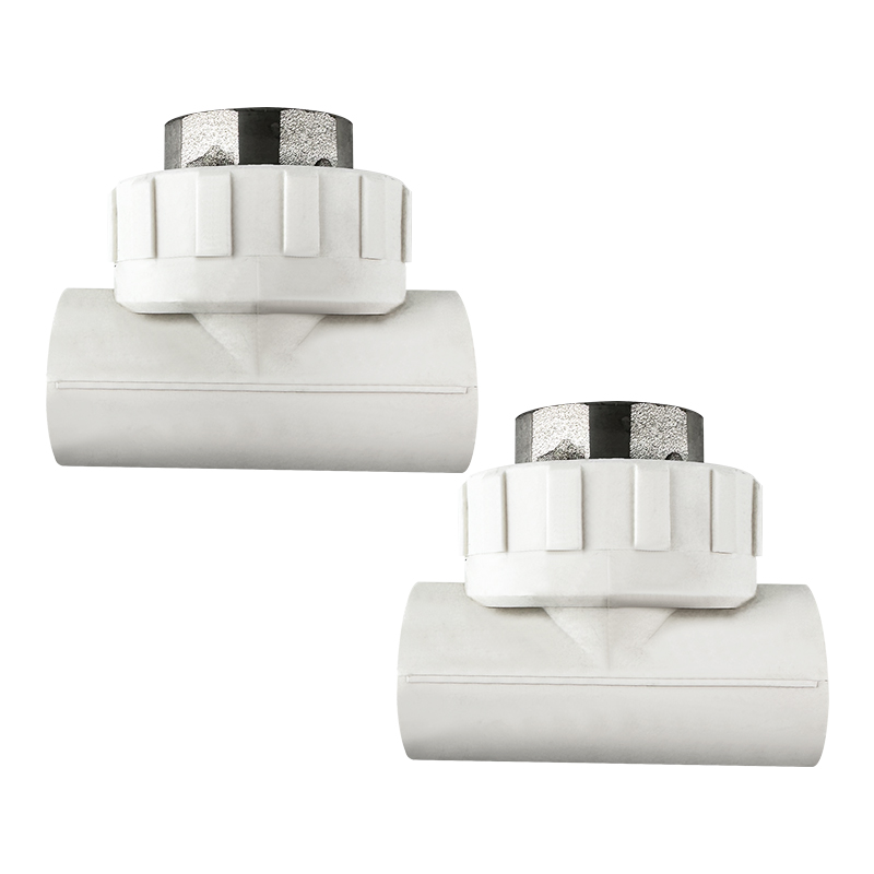 PPR WATER PIPE AND FITTING ISO DIN GB ASTM GREEN WHITE PPR FEMALE TEE COPPER THREAD(WHITE)I 22