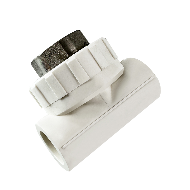 PPR WATER PIPE AND FITTING ISO DIN GB ASTM GREEN WHITE PPR FEMALE TEE COPPER THREAD(WHITE)I 44