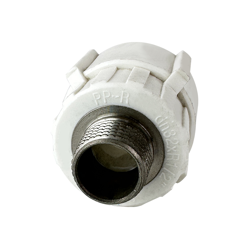 PPR WATER PIPE AND FITTING ISO DIN GB ASTM GREEN WHITE PPR MALE COUPLING COPPERTHREAD (WHITE) 6