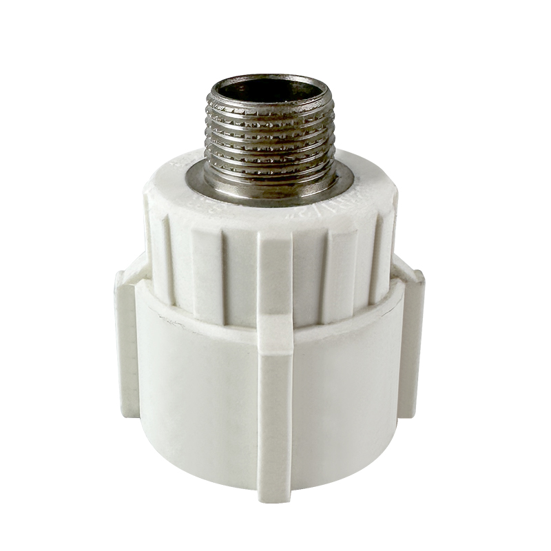 PPR WATER PIPE AND FITTING ISO DIN GB ASTM GREEN WHITE PPR MALE COUPLING COPPERTHREAD (WHITE) 6 (2)