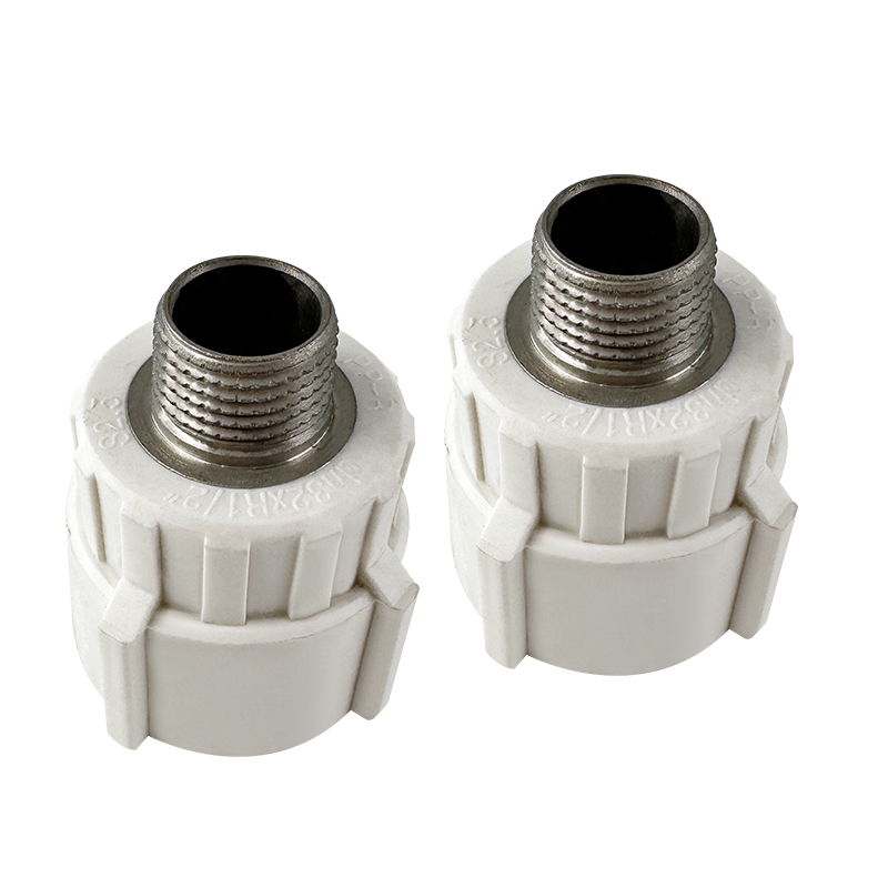 PPR WATER PIPE AND FITTING ISO DIN GB ASTM GREEN WHITE PPR MALE COUPLING COPPERTHREAD (WHITE) 6 (3)