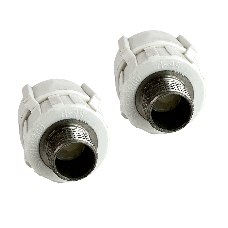 PPR WATER PIPE AND FITTING ISO DIN GB ASTM GREEN WHITE PPR MALE COUPLING COPPERTHREAD (WHITE) 6 66