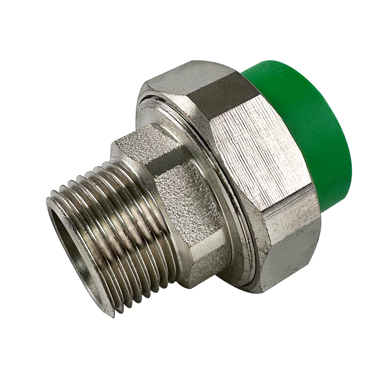 PPR WATER PIPE AND FITTING ISO DIN GB ASTM GREEN WHITE PPR MALE THREAD UNION