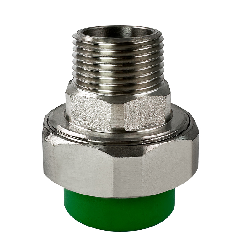 PPR WATER PIPE AND FITTING ISO DIN GB ASTM GREEN WHITE PPR MALE THREAD UNION 3