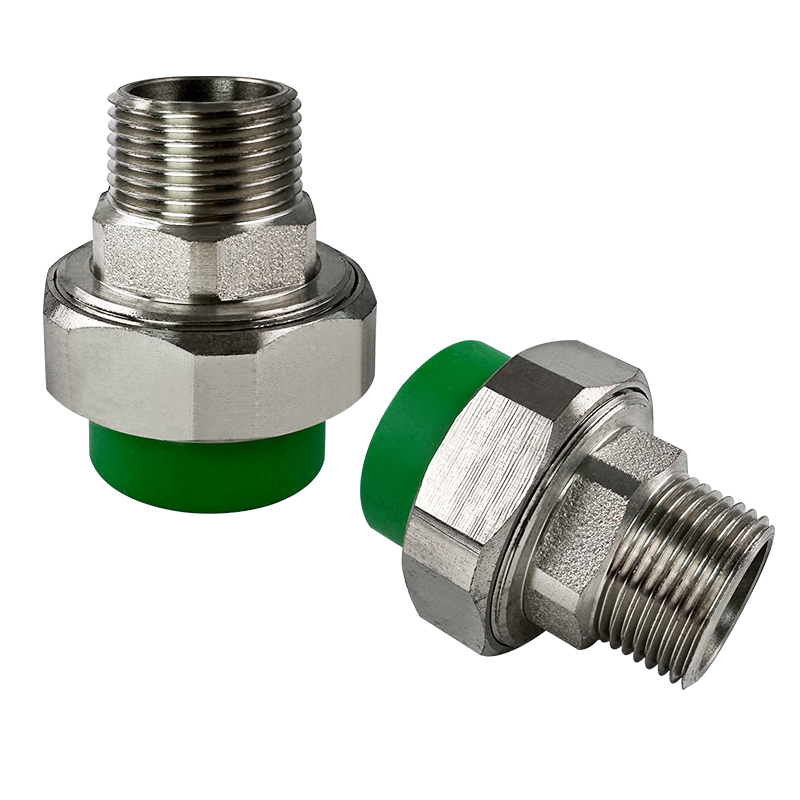 PPR WATER PIPE AND FITTING ISO DIN GB ASTM GREEN WHITE PPR MALE THREAD UNION 5