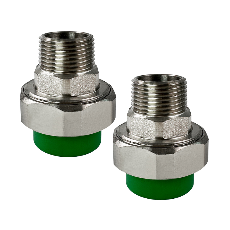 PPR WATER PIPE AND FITTING ISO DIN GB ASTM GREEN WHITE PPR MALE THREAD UNION 6