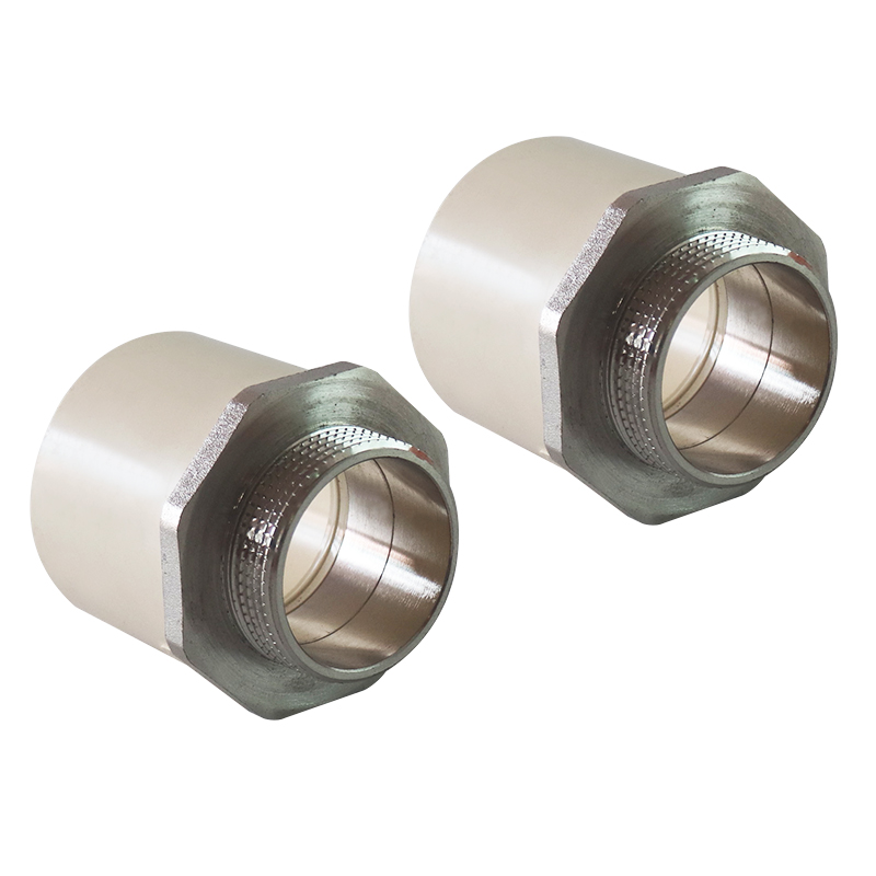 PVC-C Water Plumbing System ASTM GB beigh CPVC PIPE AND FITTING  Copper Thread Male Coupling 4