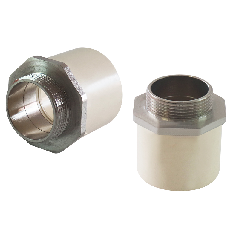 PVC-C Water Plumbing System ASTM GB beigh CPVC PIPE AND FITTING  Copper Thread Male Coupling 6