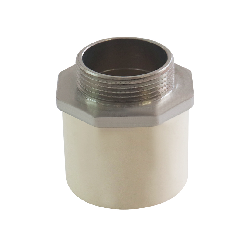 PVC-C Water Plumbing System ASTM GB beigh CPVC PIPE AND FITTING  Copper Thread Male Coupling 8