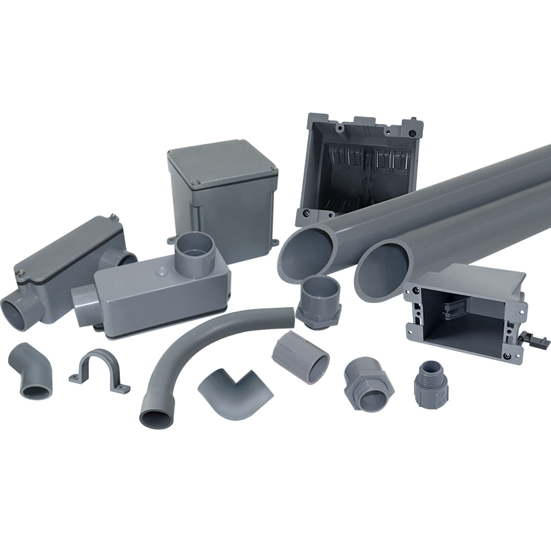 PVC-U-Electricial-Conduit-&-Fitting-UL-ISO-DIN-BS-EN-ASTM-GB-sch40-sch80-White-grey-black
