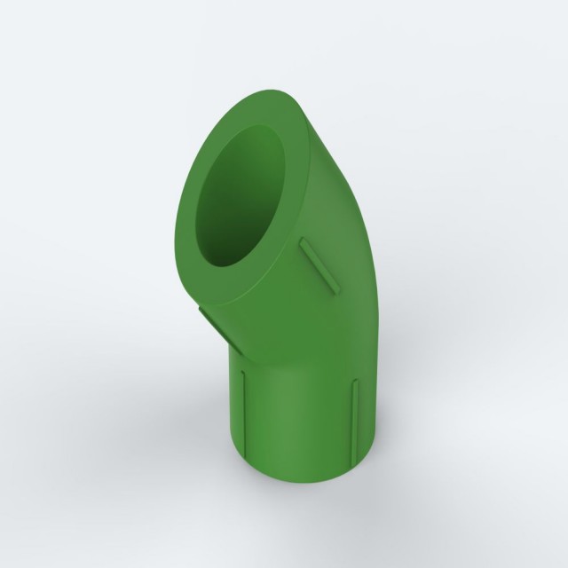 ULP PPR WATER PIPE AND FITTING ISO DIN GB ASTM GREEN WHITE PPR 45° ELBOW 1