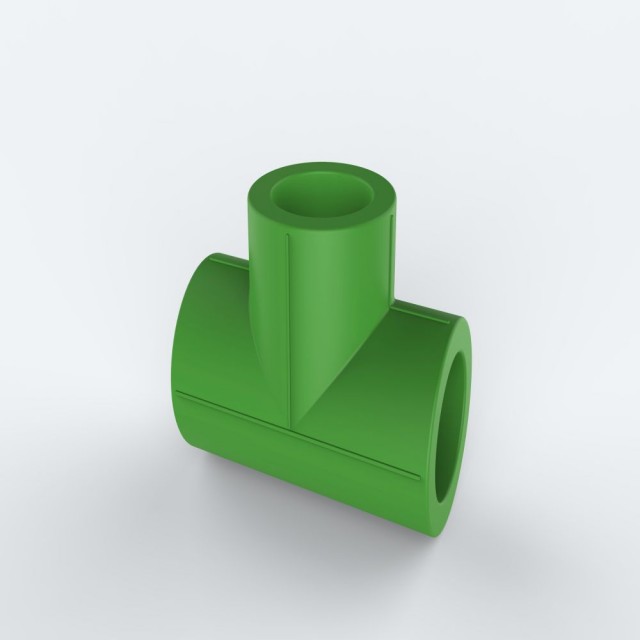 ULP PPR WATER PIPE AND FITTING ISO DIN GB ASTM GREEN WHITE PPR 90° EQUAL TEE