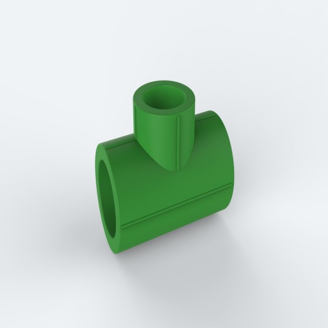 ULP PPR WATER PIPE AND FITTING ISO DIN GB ASTM GREEN WHITE PPR 90° REDUCING TEE