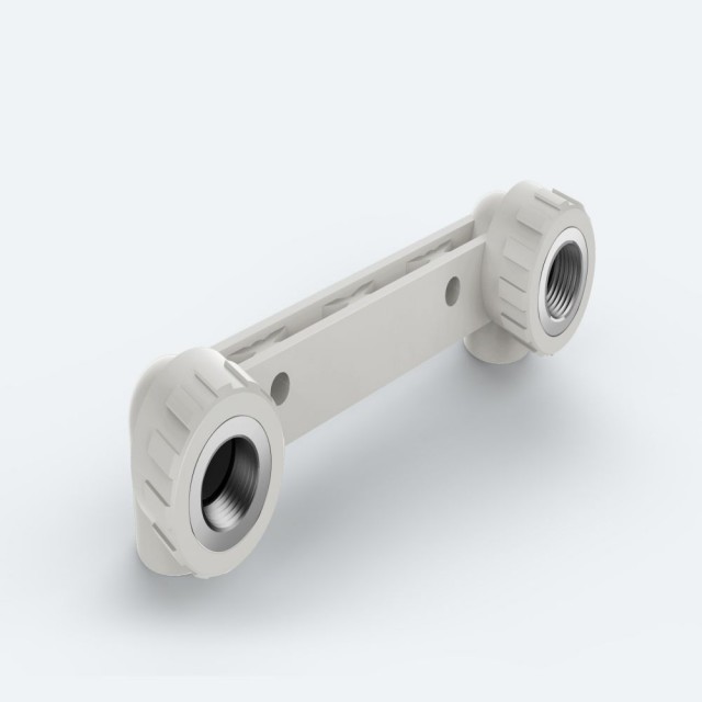 ULP PPR WATER PIPE AND FITTING ISO DIN GB ASTM GREEN WHITE PPR DOUBLE FEMALE THREAD ELBOW WITH SEAT