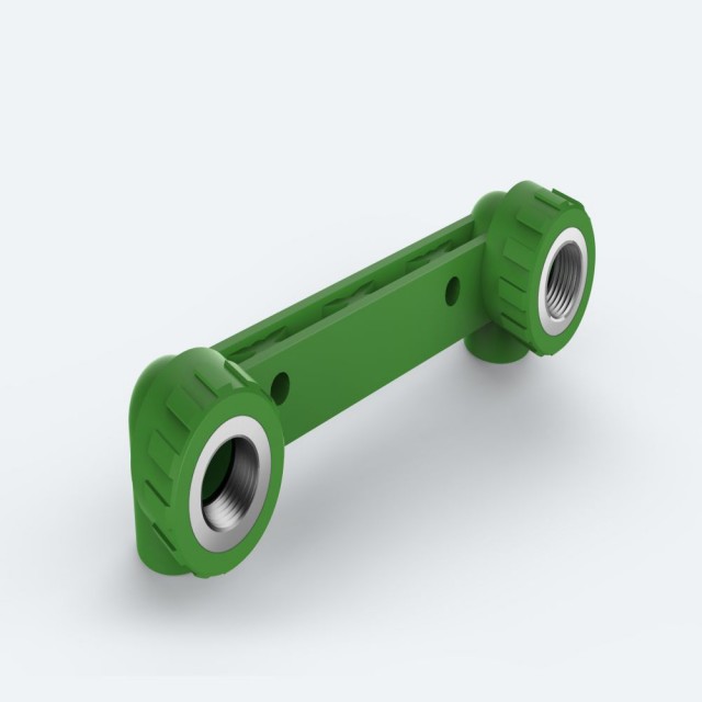 ULP PPR WATER PIPE AND FITTING ISO DIN GB ASTM GREEN WHITE PPR DOUBLE FEMALE THREAD ELBOW WITH SEAT 2