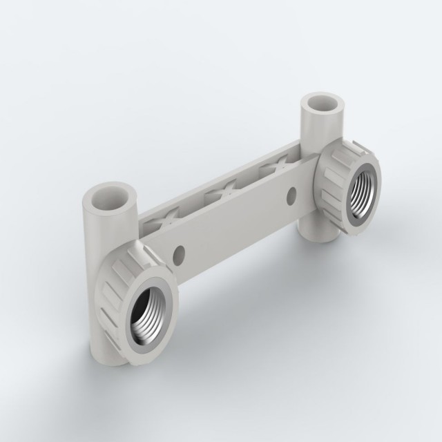ULP PPR WATER PIPE AND FITTING ISO DIN GB ASTM GREEN WHITE PPR DOUBLE FEMALE THREAD TEE WITH SEAT 2