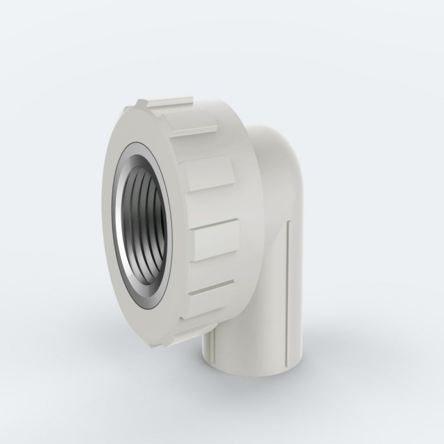 ULP PPR WATER PIPE AND FITTING ISO DIN GB ASTM GREEN WHITE PPR FEMALE ELBOW COPPER THREAD 