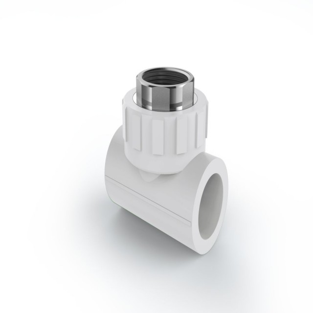 ULP PPR WATER PIPE AND FITTING ISO DIN GB ASTM GREEN WHITE PPR FEMALE TEE COPPER THREAD 2