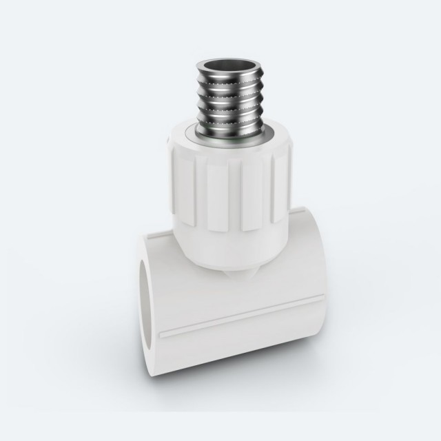 ULP PPR WATER PIPE AND FITTING ISO DIN GB ASTM GREEN WHITE PPR MALE TEE COPPER THREAD